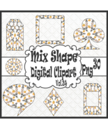 Mix Shape Digital Clipart Vol. 24 - $7.02 CAD