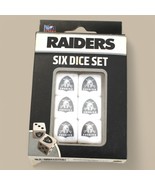 Las Vegas Raiders NFL Dice Set 6-Pack Standard Size Team Logo Game Night... - $11.78 CAD
