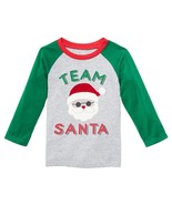 First Impressions Infant Boys Team Santa Print T-Shirt,Shadow Heather,3-... - £9.48 GBP