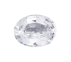 White Pukhraj Stone Original Certified 10.25 Ratti Transparent Natural C... - $12.19