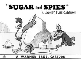 Warner Bros. &quot;Sugar &amp; Spies&quot; Road Runner &amp; Wile E. Coyote Animation Giclee Gift - £194.62 GBP