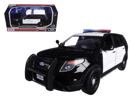 2015 Ford Police Interceptor Utility Unmarked Black White 1/24 Diecast Car Motor - £33.11 GBP