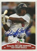 Estarlin De Los Santos Signed autographed Card 2009 Fort Myers Miracle - £7.71 GBP