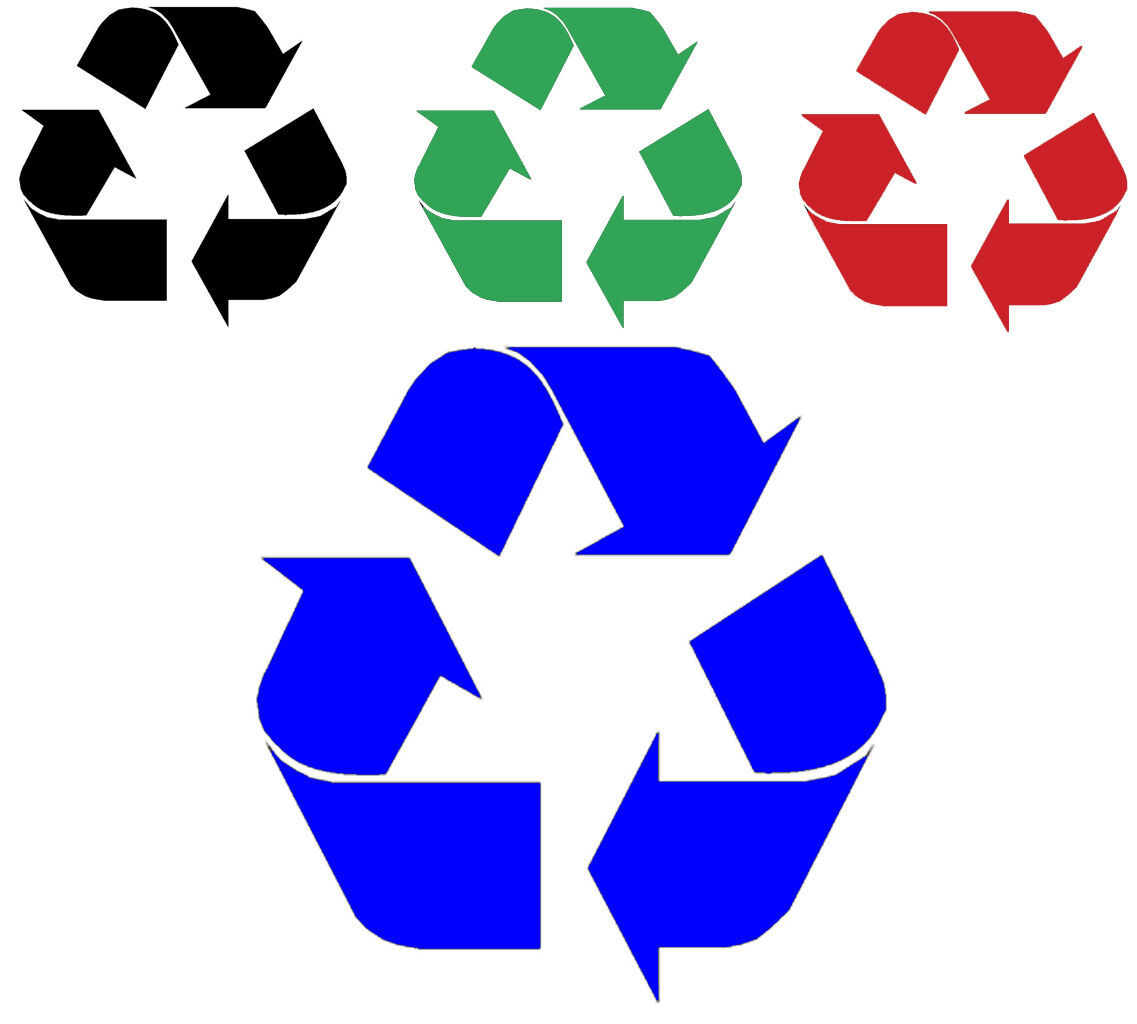 Recycle Symbol Decal 2 Pack Set - INDOOR OUTDOOR Stickers Choose Color &amp;... - $3.95+