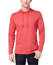 $39 Club Room Men s Jersey Hooded Shirt, Tomato Red , Large - $21.77