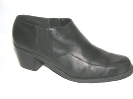 Partners Women Black 9 M Clove Leather Ankle Boots  2.25&quot; Heels Shoes Me... - £15.47 GBP