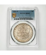 1891-S Argent Morgan Dollar Classé Par PCGS Comme MS62 Superbe Pièce de ... - $4,904.19 MXN