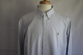 Ralph Lauren Men&#39;s Long Sleeve Custom Fit  Button Down Dress Shirt Size XXL - £13.55 GBP