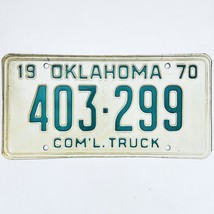 1970 United States Oklahoma Commercial Truck License Plate 403-299 - $12.28 CAD