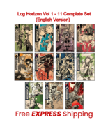 Log Horizon English Light Novel Volume 1-11 Full Complete Set by Mamare ... - $194.54