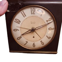 Vintage Westclox Big Ben Alarm Desk Clock Bakelite Brown Gold Kitschy Parts Only - £15.28 GBP