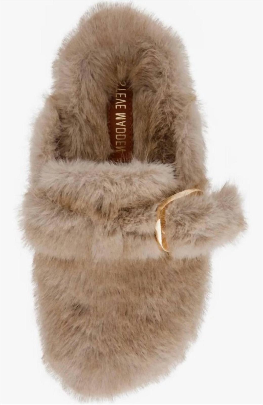 Steve Madden Women&#39;s Bohan Fur Slide Natural - $51.00
