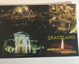 Elvis Presley Postcard Elvis Graceland Meditation Gardens Candlelight Vigil - $3.46
