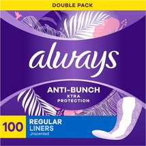 Always Anti-Bunch Xtra Protection, Panty Liners For Women, Light Absorbe... - $29.99