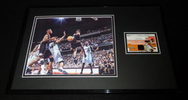 Allen Iverson Framed 11x17 Game Used Warmup &amp; Photo Display 76ers - £55.07 GBP