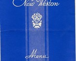 The New Weston Hotel Dinner Menu Madison Avenue New York City 1954 - $47.52