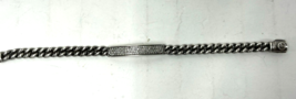 DAVID YURMAN - Full Pave ID Silver Curb Bracelet in Pink Sapphire Medium... - $999.95