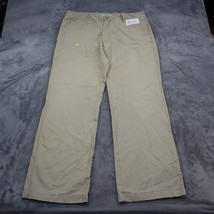 Gap Pants Mens 36 Khaki Twill Flat Front Mid Rise Straight Leg Casual Bo... - £20.10 GBP