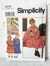 Simplicity Western Prairie Dress &amp; Vest Sewing Pattern 9699 Girls 5-6-7-8 Uncut - £9.66 GBP