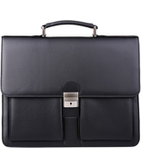 Mens New PU Leather Attache Briefcase Traditional Messenger Lawyer Bag - £87.50 GBP