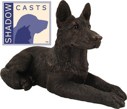 Large 100 Cubic Ins German Shepherd ShadowCasts Bronze Urn for Ashes - £179.43 GBP