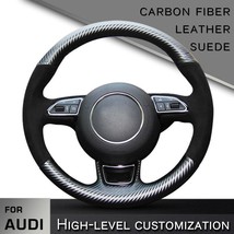 Custom Car Steering Wheel Cover for Audi A1 8x A3 8v Sportback A4 B8 Saloon Avan - £25.67 GBP+