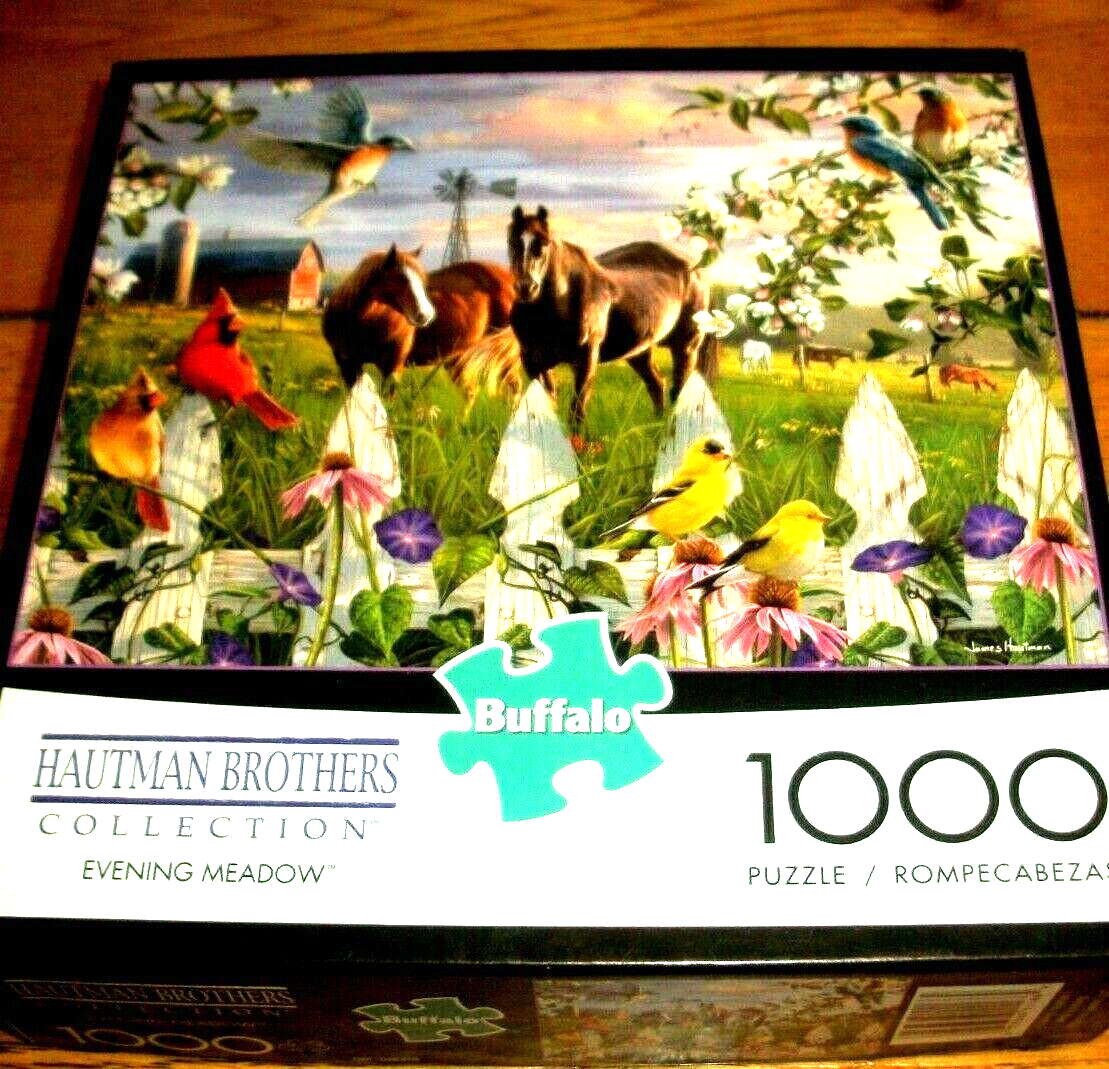 Primary image for Jigsaw Puzzle 1000 Pcs Bird Watchers Horse Lovers Farm Flowers Meadow Complete