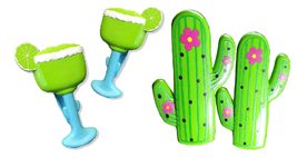 C&amp;H Solutions 2 Set (4 Ct) Cactus/Lemon Green Cup Beach Towel Clips Jumb... - $257.35 MXN