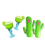 C&amp;H Solutions 2 Set (4 Ct) Cactus/Lemon Green Cup Beach Towel Clips Jumb... - €11,85 EUR