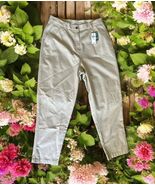 NWT LL Bean Original Fit Pants Size 14 Regular Khaki Tan Cotton NEW - $42.94 CAD