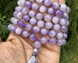 8 mm Rnd 108+1 Beads KUNZITE JADE Jaap Mala Rosary Japa Mala, Jewelry En... - £22.70 GBP
