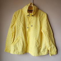 Ruby Rd Fishnet Juniors Zip Up Shirt Size 16 Yellow XL - £7.49 GBP