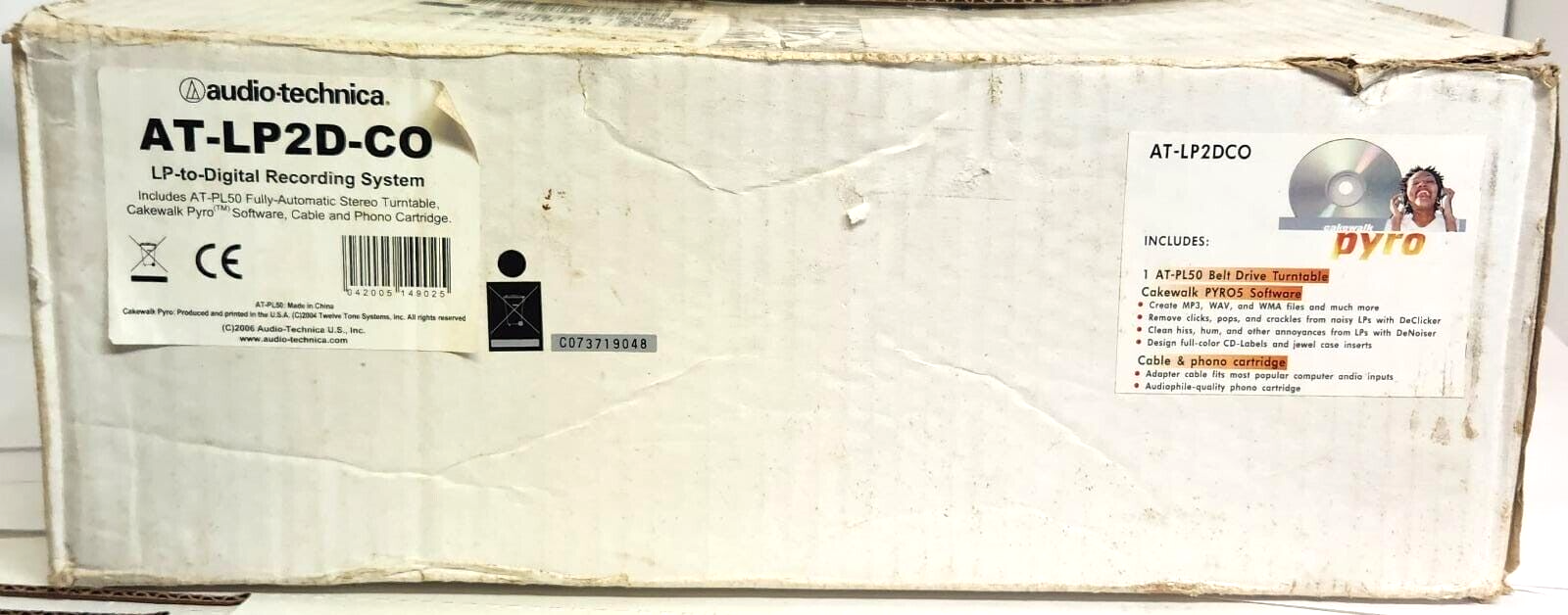 Audio Technica AT-LP2D-CO LP to Digital Recording System NOB  			