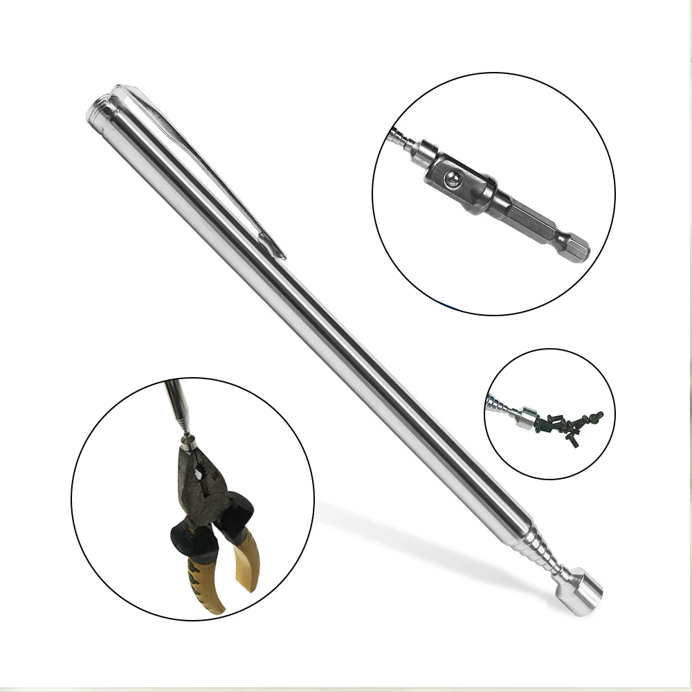 Mini Portable Telescopic Magnetic Magnet Pen Pick Up Rod Stick Extending Magnet  - £131.89 GBP