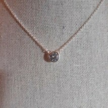 Cubic Zirconia Solitaire Necklace - £10.82 GBP