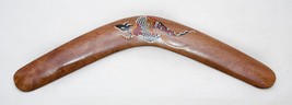 Australian Made Boomerang Hardwood Hand Painted Kangaroo, Signature  - $21.29