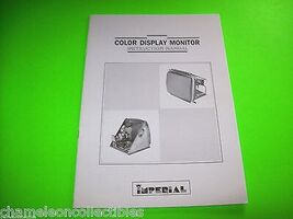 Imperial Color Display Monitor Manual Original Vintage 1991 - $8.09