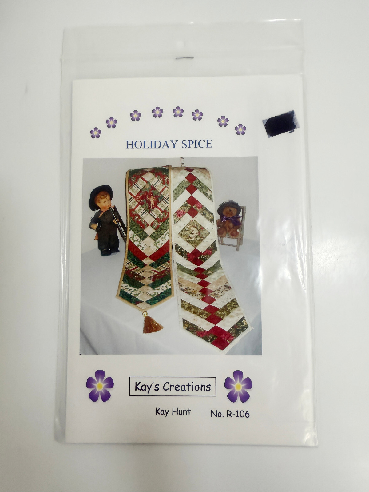 HOLIDAY SPICE Easy Pieced Table Runner Banner Quilt Pattern by Kay Creat... - $5.93