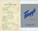 Flagg&#39;s By the Sea Wine &amp; Beer List &amp; Brunch Menu PCH Santa Monica Calif... - £22.15 GBP