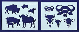 Buffalo/Bison Stencils- 2 Pc Set- 8 x 10 -14 mil Mylar Painting/Crafts - £19.30 GBP