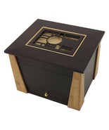 Large 200 Cubic Inch Wood Craftsman Memory Chest Cremation Urn - Geometric - £385.56 GBP