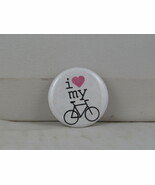 Hipster Pin - I Heart my Bike - Celluloid PIn  - $20.50 CAD