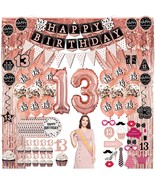 13Th Birthday Decorations For Girls - (76Pack) Rose Party Banner, Penn - £36.33 GBP