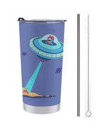 Mondxflaur Cartoon Funny Steel Thermal Mug Thermos with Straw for Coffee - $28.78 CAD