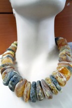 RAW AMBER BEADS Untreated Healing Baltic Amber Stones Unique Necklace Women Gift - £247.19 GBP