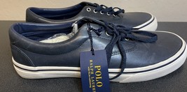 Polo Ralph Lauren Shoes Mens 10 Blue Pony Casual Thorton Tennis Leather ... - $107.99