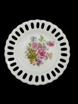 Vintage Japan Reticulated Floral Dish Trinket Butter Plate Candle Holder... - $131.90 MXN