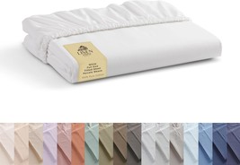 Linen Home 100% Cotton Percale Weave Fitted Sheet, Full Size,, 54&quot;X75&quot;+15&quot; - $35.99