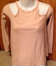 Aeropostale Womens Jr Extra Small Flesh Color Long Sleeve Bare Shoulder Top - £6.99 GBP