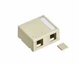 Leviton 41089-2IP QuickPort Surface Mount Housing, 2-Port, Ivory, Includ... - £4.66 GBP